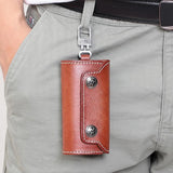 Leather Men Key Wallet Holder Business Organizer