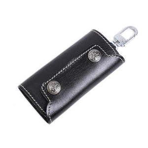 Leather Men Key Wallet Holder Business Organizer