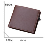 Solid Canvas Short Wallet for Men