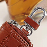 Crocodile Embossed Leather Key Wallet Organizer