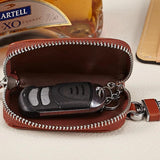 Crocodile Embossed Leather Key Wallet Organizer