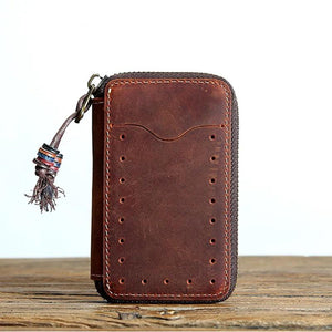 Vintage Leather Key Wallets Big Capacity Key Holder Organizer