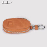 Leather Car Key Wallet Zipper Key Chain Organizer