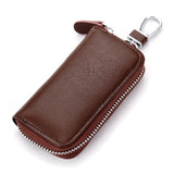 Leather KeyChain Multifunction Key Bag Cowhide Organizer Wallet Holder
