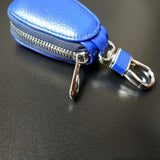Leather Car Key Wallet Business Key Chain Zipper Case Holder Bag