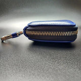 Leather Car Key Wallet Business Key Chain Zipper Case Holder Bag