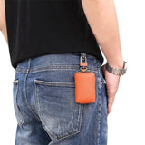 Mini Car Key Holder Zippered Leather Key Wallet for Man