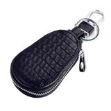 Car Key Bag PU Leather Keychain Holder Zipper Pouch Purse