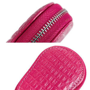 Car Key Bag PU Leather Keychain Holder Cover Zipper Keys Pouch Purse