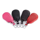Car Key Bag PU Leather Keychain Holder Cover Zipper Keys Pouch Purse