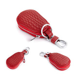 Car Key Bag PU Leather Keychain Holder Cover Zipper Keys Pouch Purse