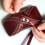 Leather Unisex Key Wallet Multifunction Keys Organizer Men Key Holders Ladie...