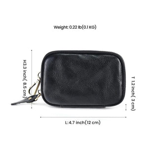 Leather Key Wallet Man Housekeeper Keys Organizer Men Car Key Holder Zipper