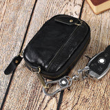 Leather Key Wallet Man Housekeeper Keys Organizer Men Car Key Holder Zipper