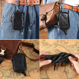 Leather Key Wallet Man Housekeeper Keys Organizer Men Car Key Holder Zipper