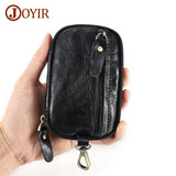 Leather Key Wallet Man Housekeeper Keys Organizer Men Car Key Holder Zipper