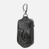 Crocodile Skin Claw Key Bag Large Capacity for Men and Women