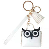 Owl Backpack Pendant Bag Headphone Mini Purse Earphone Bluetooth PU Leather