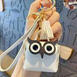 Owl Backpack Pendant Bag Headphone Mini Purse Earphone Bluetooth PU Leather