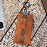 Leather Key Wallets Keychain Case Bag Men Key Holder Housekeeper Keys Organizer