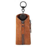 Leather Key Wallets Keychain Case Bag Men Key Holder Housekeeper Keys Organizer