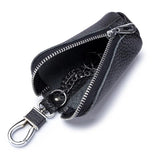 Leather Portable Key Bag and Lipstick Bag with Keychain Organizer