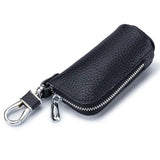 Leather Portable Key Bag and Lipstick Bag with Keychain Organizer
