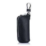 Leather Portable Key Bag and Lipstick Bag with Keychain Organizer