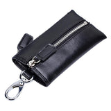 Zippered Car Key Purse Leather Key Wallet F1106