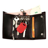 Leather Carbon Fiber RFID Key Holder Organizer Pouch Key Wallets