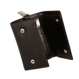 Leather Carbon Fiber RFID Key Holder Organizer Pouch Key Wallets