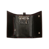 Leather Carbon Fiber RFID Key Holder Organizer Pouch Key Wallets