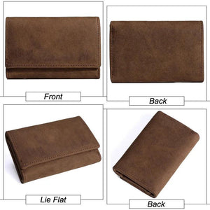 Full-Grain Leather Trifold Wallet & Key Bag