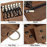 Full-Grain Leather Trifold Wallet & Key Bag