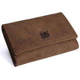 Full-Grain Leather Trifold Wallet & Key Bag