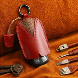 Leather Car Keychain Holder Organizer - Prince Design
