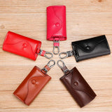 Men's Business Leather Key Case Waist Hanging Key Chain Multi-function Key Bag