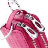 Crocodile Pattern Men Leather Double Zipper Keys Wallets