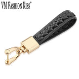 VM KISS Unisex High Sheepskin Keychains Wallets Car Key Ring Holder