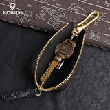 Vintage Leather Key Wallet Portable Key Case For Men