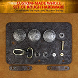 Leather Housekeeper Pouch Car Keychain Holder Bag Case Unisex Wallet