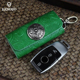 Leather Housekeeper Pouch Car Keychain Holder Bag Case Unisex Wallet