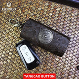 Leather Housekeeper Pouch Car Keychain Holder Bag Case Unisex Wallet