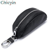 Leather KeyChain Multifunction Organizer Wallet Holder Smart Housekeeper