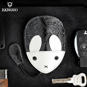 Bunny Key Wallet Leather Smart Key Holder Soft Bag Housekeeper Key Chain