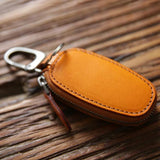Cowhide Car Key Holder Pouch Bag Organizer Keychain Cover Male