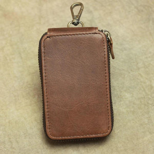 Vintage Layer Cowhide Men Key Wallets