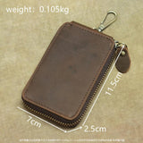 Vintage Layer Cowhide Men Key Wallets