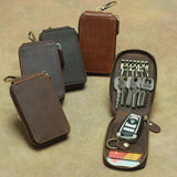 Vintage Layer Cowhide Men Key Wallets