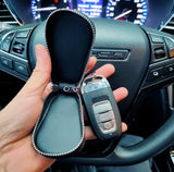 Diamond Flower Key Case Crystal Housekeepers Car Key Holder Leather Keychain